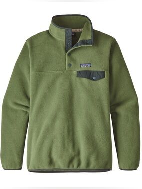 Patagonia Women's Lightweight Synchilla Snap-T Pullover Sweater in Buffalo Green